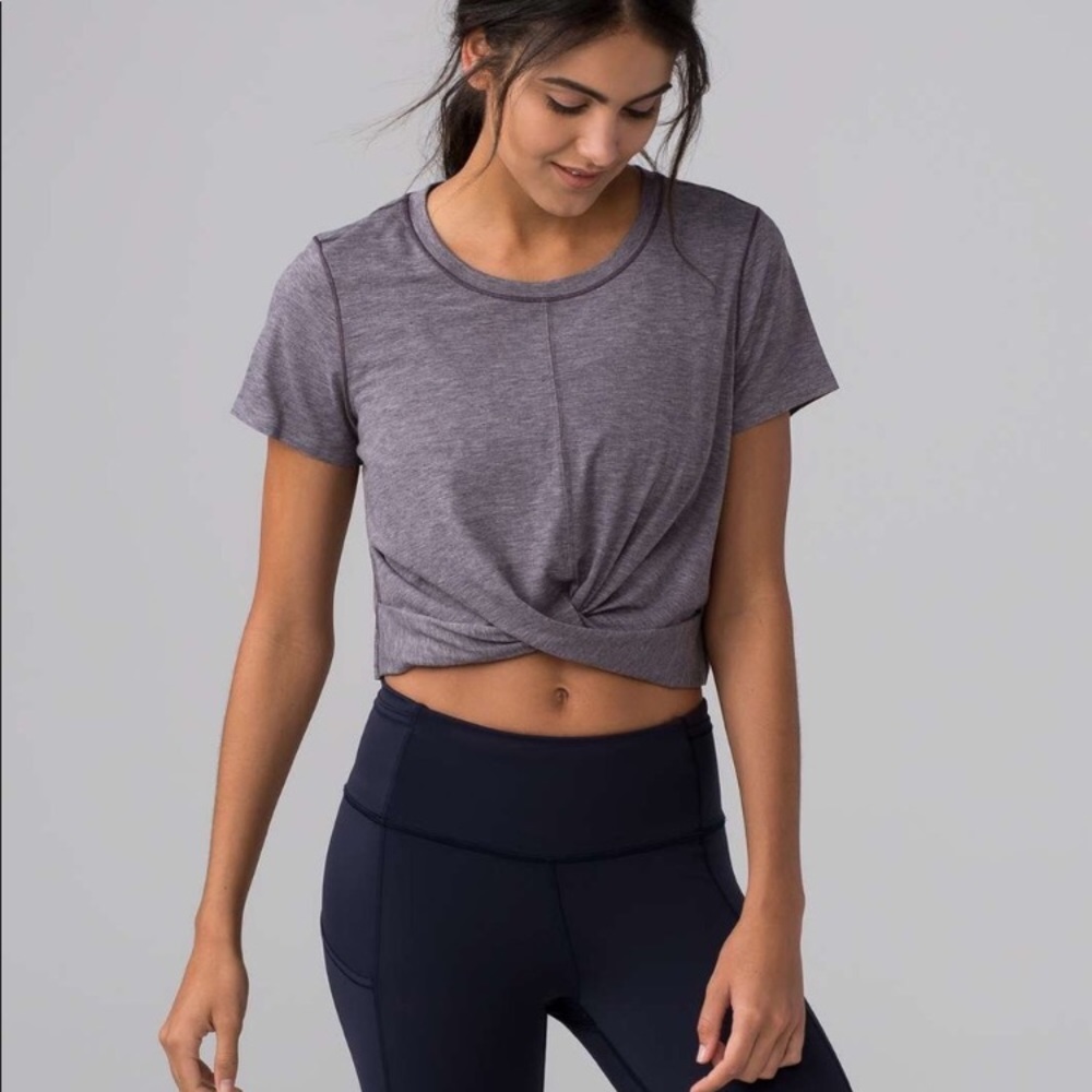 Purple Knot Crop Top